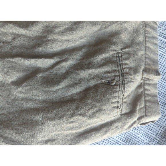 VTG Polo By Ralph Lauren Men’s Linen Flax BrownCASUAL DRESS PANTS TROUSERS 36/30 - Picture 10 of 15
